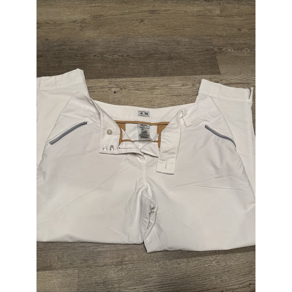 Adidas Golf‎ Pants Womens 14 White Performance Activewear Split Hem Trousers